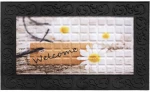 Πατάκι Εισόδου Venga 004 Welcome Daisies 45X75cm Black-Beige Sdim 45X75