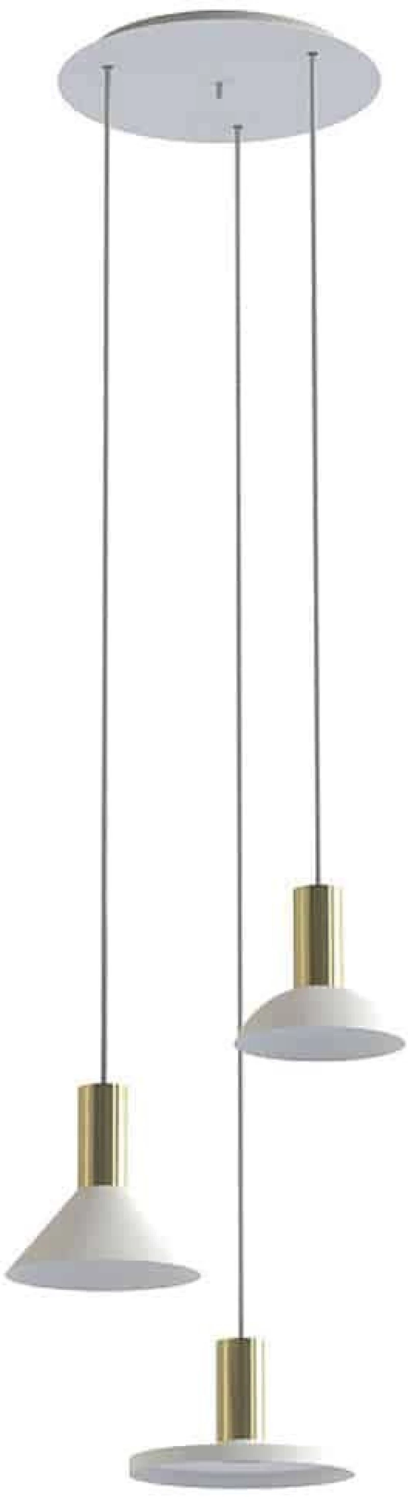 Φωτιστικό Οροφής Hermanos 8031 3xGU10 max 10W White-Solid Brass Nowodvorski Μέταλλο