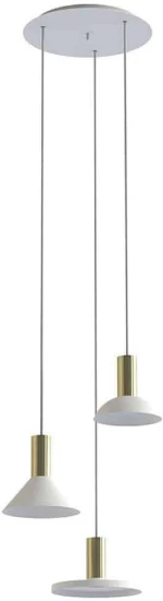 Φωτιστικό Οροφής Hermanos 8031 3xGU10 max 10W White-Solid Brass Nowodvorski Μέταλλο