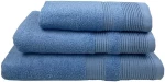 Πετσέτες 983 (Σετ 3τμχ) Blue Astron Σετ Πετσέτες 80x150cm 100% Βαμβάκι
