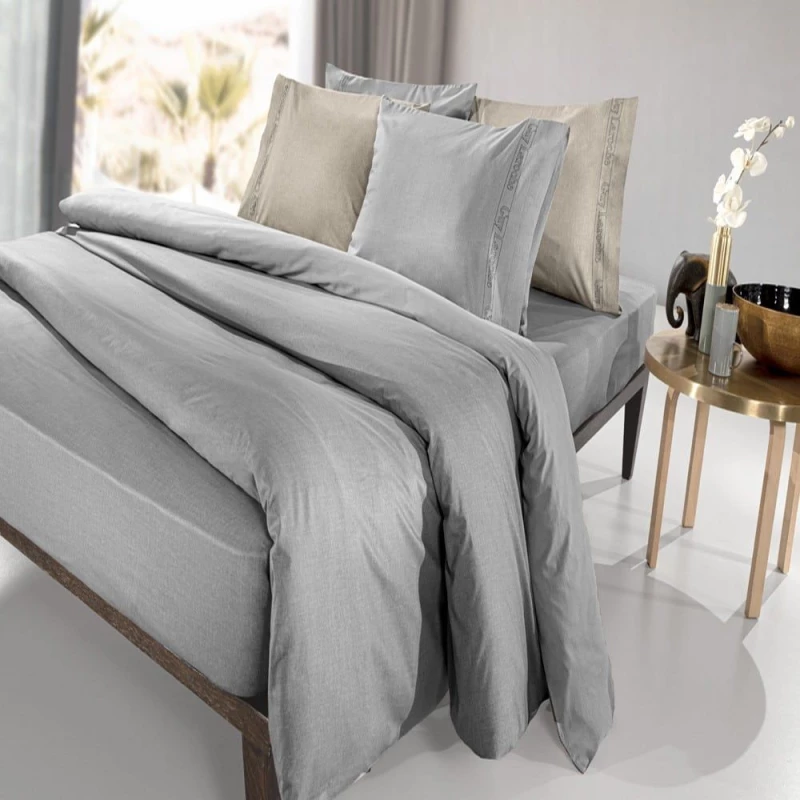 Παπλωματοθήκη Color Plus Silver Guy Laroche Μονό 165x225cm 100% Βαμβακερό Περκάλι
