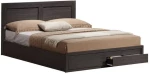Κρεβάτι Capri HM399.01 Με 2 Συρτάρια Zebrano 160x200 εκ. Διπλό Μελαμίνη