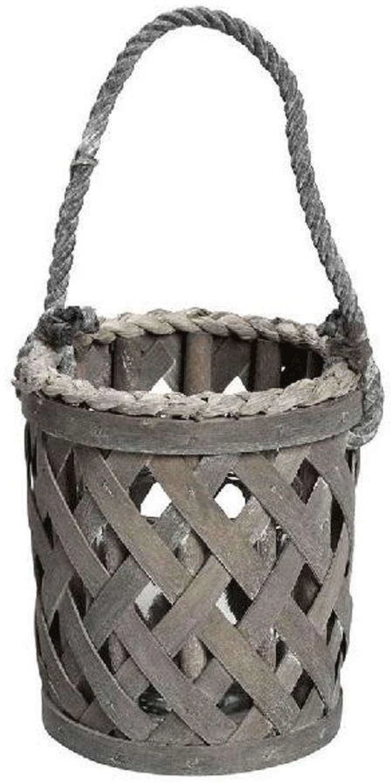 Φανάρι LUX220K4 Φ14x12cm Brown Espiel Ξύλο