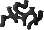 Κηροπήγιο Swirls L PT3907BK 20x14,5x35cm Black Present Time Πολυρεσίνη