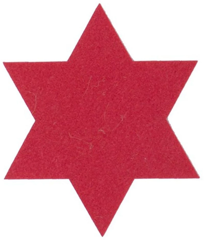 Σουβέρ Felt Star (Σετ 4τμχ) 4Χ(11Χ11) Red Nef-Nef Πολυέστερ