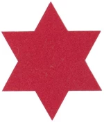 Σουβέρ Felt Star (Σετ 4τμχ) 4Χ(11Χ11) Red Nef-Nef Πολυέστερ