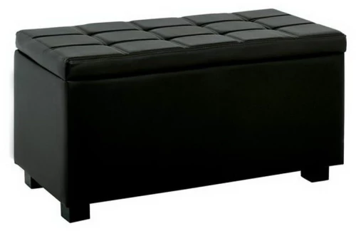 Σκαμπό- Ταμπουρέ Με Αποθηκευτικό Χώρο Denise Ε7048,3 88x43x45cm Black Τεχνόδερμα