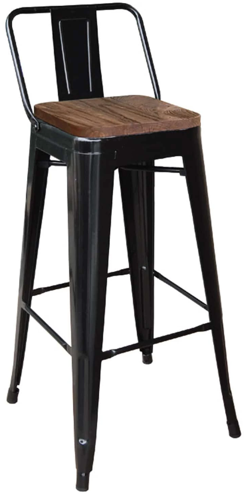 Σκαμπό Μπάρ Relix Wood Black Ε5208,1 44X44Χ100 cm Μέταλλο,Ξύλο