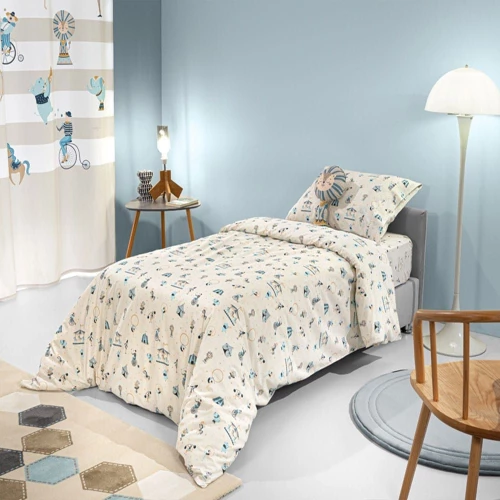 Σεντόνια Παιδικά Enjoy (Σετ 3τμχ) Sky Saint Clair Μονό 165x250cm 100% Βαμβάκι