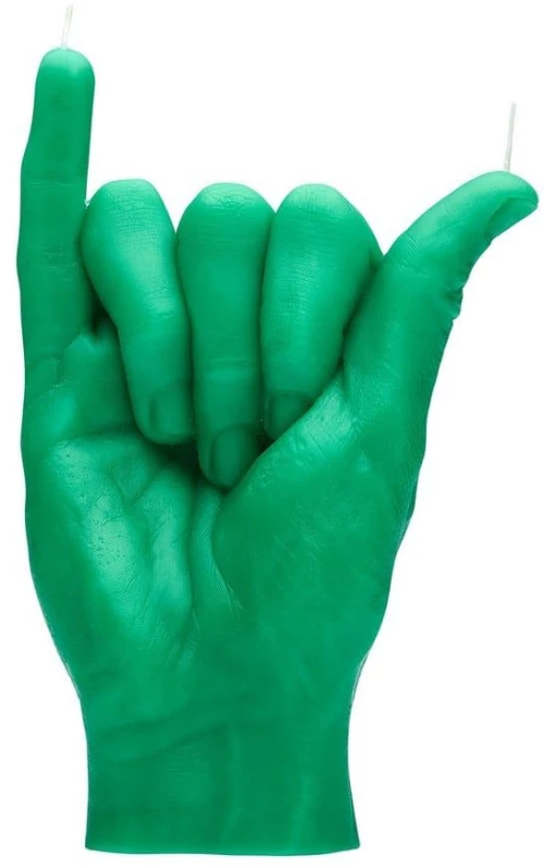 Κερί Χειρονομίας Shaka 350gr 16x11x6cm Green Candle Hand Παραφίνη