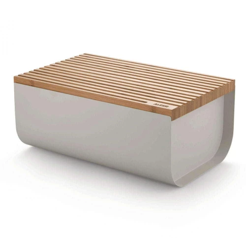Ψωμιέρα Mattina BG03 WG 34x21x14cm Warm Grey Alessi Ατσάλι,Bamboo