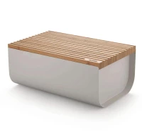 Ψωμιέρα Mattina BG03 WG 34x21x14cm Warm Grey Alessi Ατσάλι,Bamboo