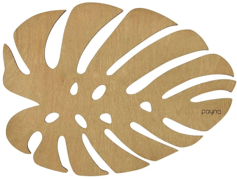 Σουπλά Monstera (Σετ 4Τμχ) 790PYN1121 36x36cm Honey Hermia Ξύλο
