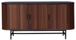 Μπουφές Oval 05-0665 150x45x74cm Walnut-Black Αλουμίνιο,Μελαμίνη