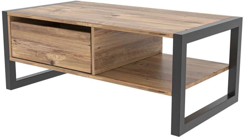 Τραπέζι Σαλονιού Haldizen 854KLN2807 105x55x40cm Oak-Black