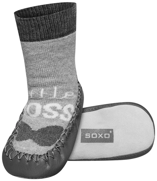 SOXO ΠΑΙΔΙΚΕΣ ΚΑΛΤΣΟΠΑΝΤΟΦΛΕΣ ΜΕ ΔΕΡΜΑΤΙΝΗ ΣΟΛΑ LITTLE BOSS (#27037)