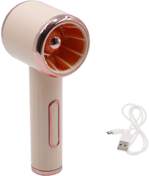Επαναφορτιζόμενο Ανεμιστηράκι Χειρός με USB σε Ροζ Χρώμα