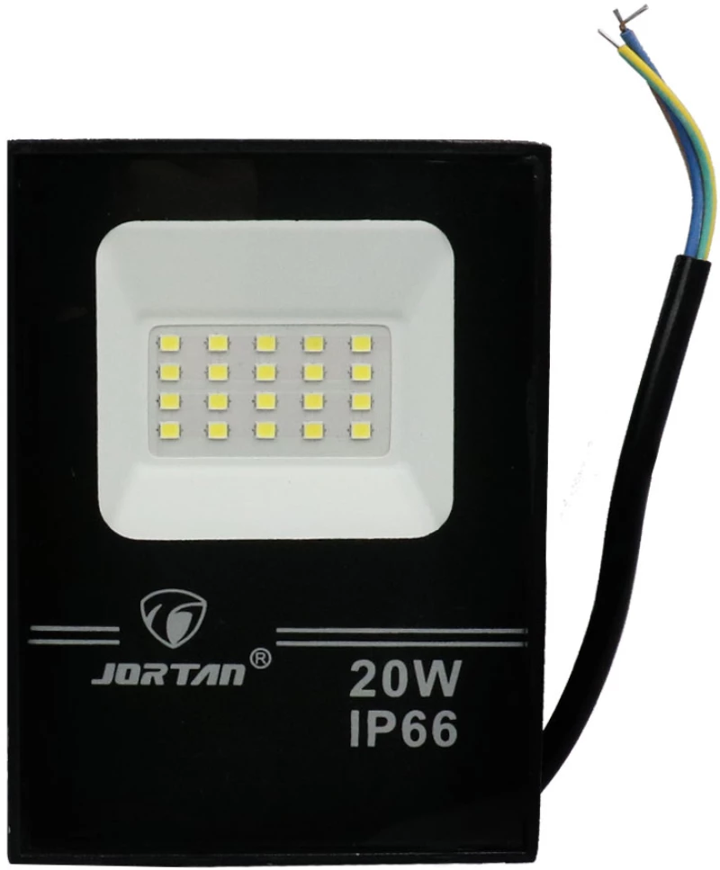 LED Αδιάβροχος Προβολέας 20W 20 SMD 2000LM 220V Ψυχρό Λευκό IP66 JORTAN-TP20W