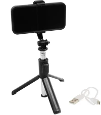 Selfie Stick με Τρίποδο και Τηλεχειριστήριο Bluetooth Treqa Selfie-03 Μαύρο