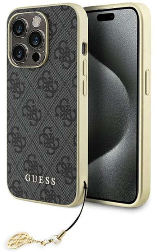 Guess 4G Charms Collection - iPhone 15 Pro Case (grey)