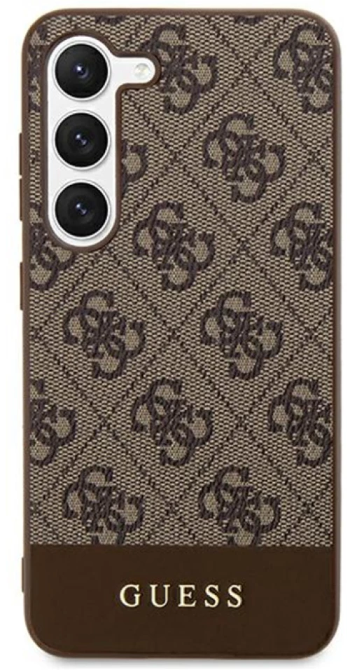 Guess 4G Bottom Stripe Metal Logo Collection - Samsung Galaxy S24+ Case (brown)