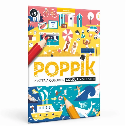 Colouring Poster - Ακρογιαλιά - Poppik