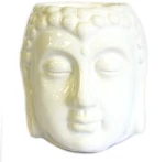 Αρωματιστής Λευκός με σχέδιο Βούδας - Oil & Wax Burner Buddha 8,5cm