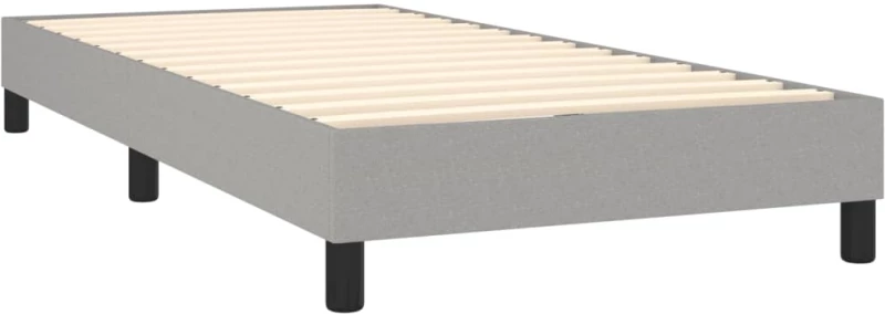 ΚΡΕΒΑΤΙ BOXSPRING ΜΕ ΣΤΡΩΜΑ ΑΝΟΙΧΤΟ ΓΚΡΙ 90X200 ΕΚ. ΥΦΑΣΜΑΤΙΝΟ 3126133