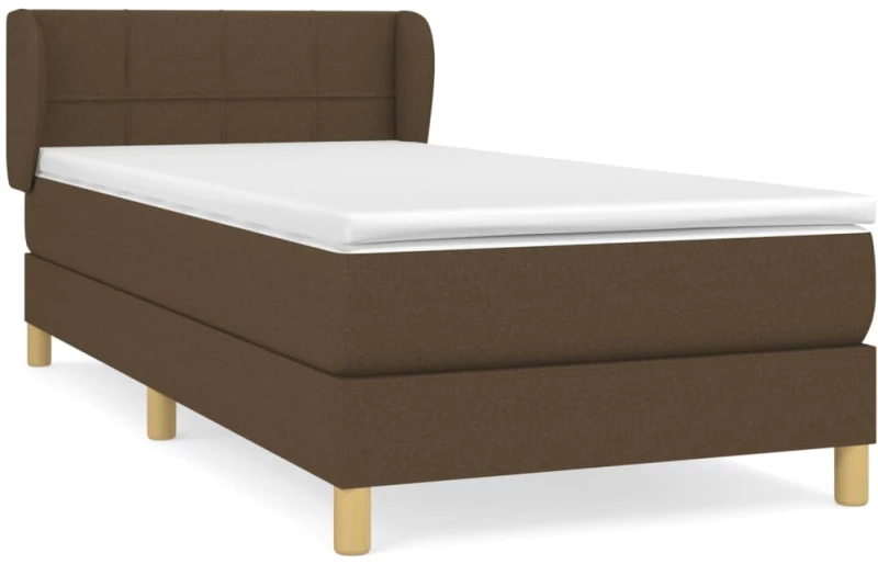 ΚΡΕΒΑΤΙ BOXSPRING ΜΕ ΣΤΡΩΜΑ ΣΚΟΥΡΟ ΚΑΦΕ 90X200 ΕΚ. ΥΦΑΣΜΑΤΙΝΟ 3126776