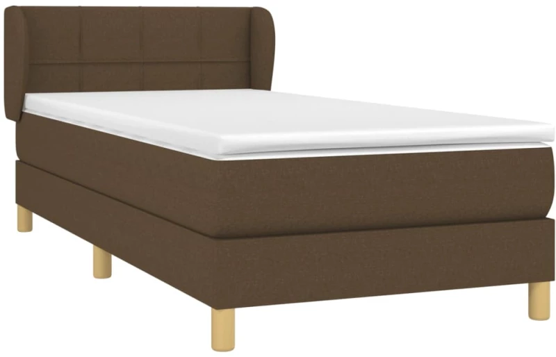 ΚΡΕΒΑΤΙ BOXSPRING ΜΕ ΣΤΡΩΜΑ ΣΚΟΥΡΟ ΚΑΦΕ 90X200 ΕΚ. ΥΦΑΣΜΑΤΙΝΟ 3126776