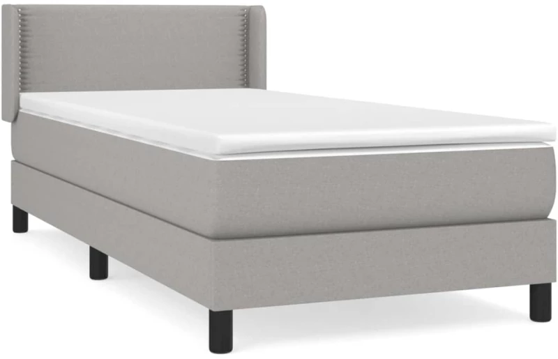 ΚΡΕΒΑΤΙ BOXSPRING ΜΕ ΣΤΡΩΜΑ ΑΝΟΙΧΤΟ ΓΚΡΙ 90X200 ΕΚ. ΥΦΑΣΜΑΤΙΝΟ 3129601