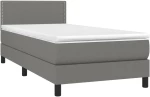 ΚΡΕΒΑΤΙ BOXSPRING ΜΕ ΣΤΡΩΜΑ & LED ΣΚ.ΓΚΡΙ 90X200 ΕΚ. ΥΦΑΣΜΑΤΙΝΟ 3133046