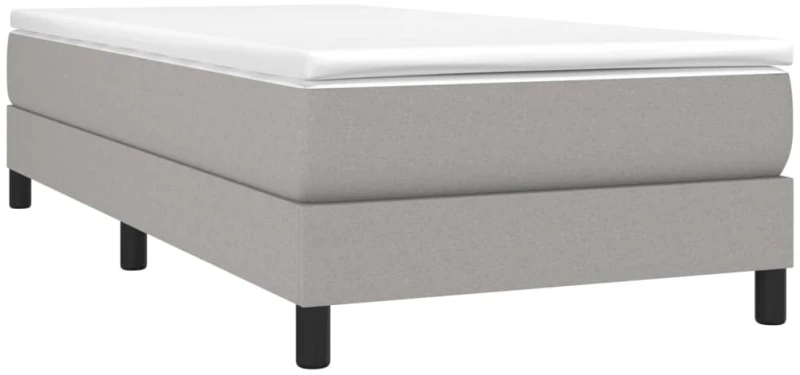 ΚΡΕΒΑΤΙ BOXSPRING ΜΕ ΣΤΡΩΜΑ ΑΝΟΙΧΤΟ ΓΚΡΙ 90X200 ΕΚ. ΥΦΑΣΜΑΤΙΝΟ 3144045