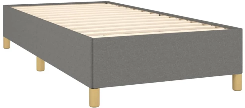 ΚΡΕΒΑΤΙ BOXSPRING ΜΕ ΣΤΡΩΜΑ ΣΚΟΥΡΟ ΓΚΡΙ 100X200 ΕΚ. ΥΦΑΣΜΑΤΙΝΟ 3128422
