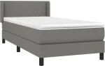 ΚΡΕΒΑΤΙ BOXSPRING ΜΕ ΣΤΡΩΜΑ ΣΚΟΥΡΟ ΓΚΡΙ 100X200 ΕΚ. ΥΦΑΣΜΑΤΙΝΟ 3129610