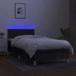 ΚΡΕΒΑΤΙ BOXSPRING ΜΕ ΣΤΡΩΜΑ & LED ΜΑΥΡΟ 80X200 ΕΚ. ΥΦΑΣΜΑΤΙΝΟ 3133591