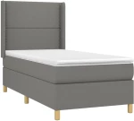 ΚΡΕΒΑΤΙ BOXSPRING ΜΕ ΣΤΡΩΜΑ & LED ΣΚ.ΓΚΡΙ 100X200 ΕΚ ΥΦΑΣΜΑΤΙΝΟ 3138774