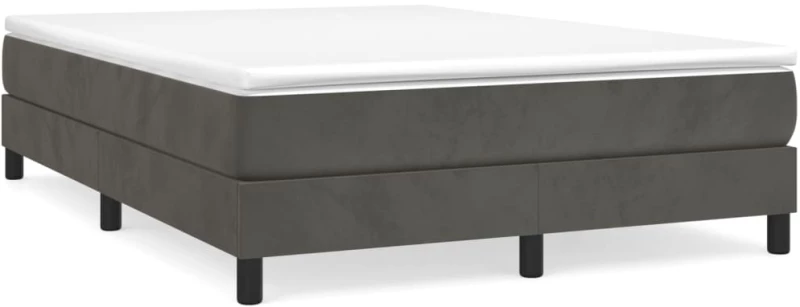 ΚΡΕΒΑΤΙ BOXSPRING ΜΕ ΣΤΡΩΜΑ ΣΚΟΥΡΟ ΓΚΡΙ 140X200 ΕΚ. ΒΕΛΟΥΔΙΝΟ 3144334