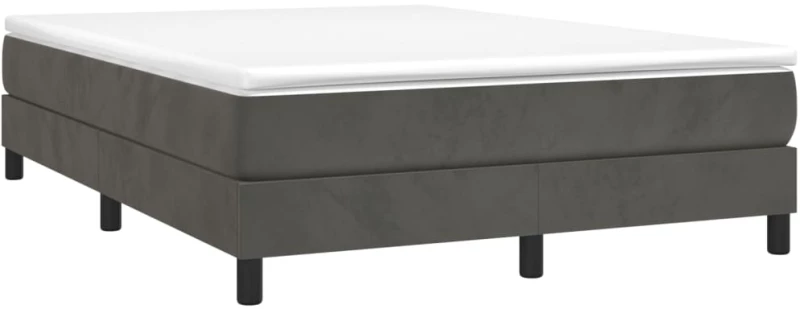 ΚΡΕΒΑΤΙ BOXSPRING ΜΕ ΣΤΡΩΜΑ ΣΚΟΥΡΟ ΓΚΡΙ 140X200 ΕΚ. ΒΕΛΟΥΔΙΝΟ 3144334