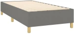 ΚΡΕΒΑΤΙ BOXSPRING ΜΕ ΣΤΡΩΜΑ ΣΚΟΥΡΟ ΓΚΡΙ 100X200 ΕΚ. ΥΦΑΣΜΑΤΙΝΟ 3144499