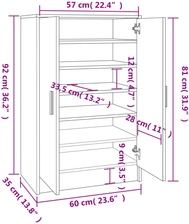 ΠΑΠΟΥΤΣΟΘΗΚΗ ΚΑΠΝΙΣΤΗ ΔΡΥΣ 60X35X92 ΕΚ. ΑΠΟ ΕΠΕΞΕΡΓΑΣΜΕΝΟ ΞΥΛΟ 816011