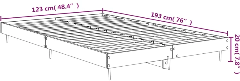ΠΛΑΙΣΙΟ ΚΡΕΒΑΤΙΟΥ ΓΚΡΙ SONOMA 120 X 190 ΕΚ. ΕΠΕΞΕΡΓΑΣΜΕΝΟ ΞΥΛΟ 832299