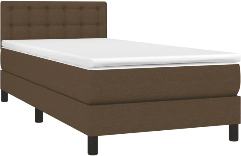 ΚΡΕΒΑΤΙ BOXSPRING ΜΕ ΣΤΡΩΜΑ & LED ΣΚ.ΚΑΦΕ 90X200 ΕΚ. ΥΦΑΣΜΑΤΙΝΟ 3133448