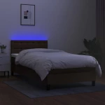 ΚΡΕΒΑΤΙ BOXSPRING ΜΕ ΣΤΡΩΜΑ & LED ΣΚ.ΚΑΦΕ 90X200 ΕΚ. ΥΦΑΣΜΑΤΙΝΟ 3133448