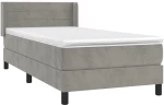 ΚΡΕΒΑΤΙ BOXSPRING ΜΕ ΣΤΡΩΜΑ ΑΝΟΙΧΤΟ ΓΚΡΙ 90X200 ΕΚ. ΒΕΛΟΥΔΙΝΟ 3130997