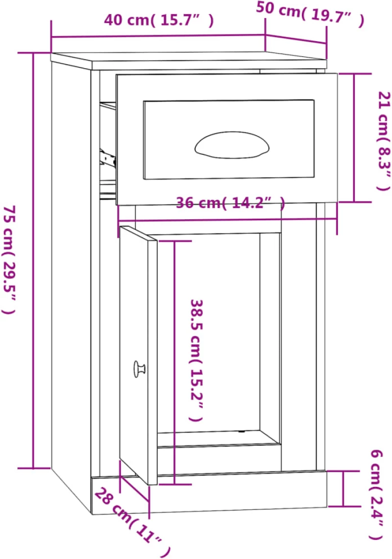 ΝΤΟΥΛΑΠΙ ΜΕ ΣΥΡΤΑΡΙ SONOMA ΔΡΥΣ 40X50X75 ΕΚ. ΕΠΕΞΕΡΓΑΣΜΕΝΟ ΞΥΛΟ 816483