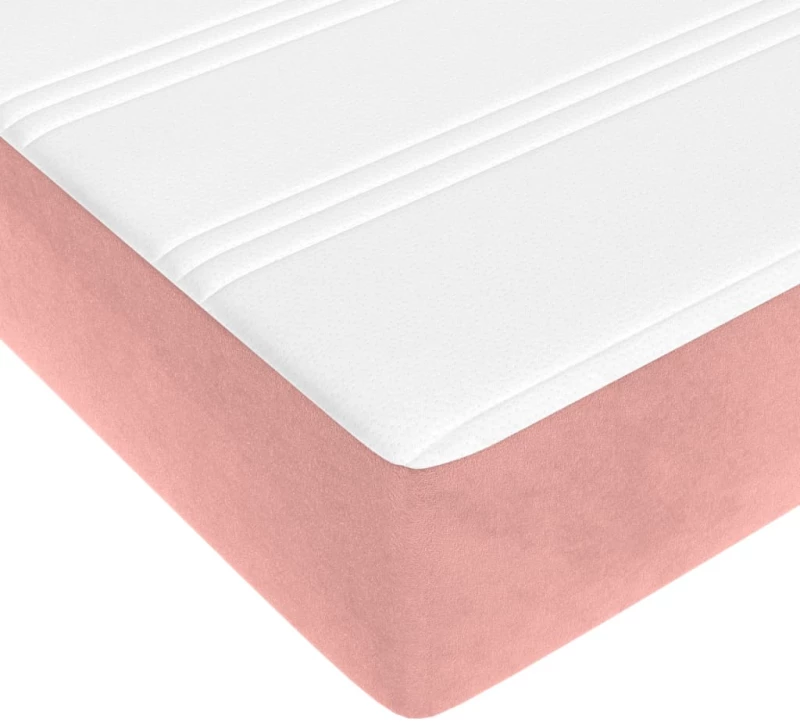 ΚΡΕΒΑΤΙ BOXSPRING ΜΕ ΣΤΡΩΜΑ ΡΟΖ 160X200 ΕΚ. ΒΕΛΟΥΔΙΝΟ 3144692
