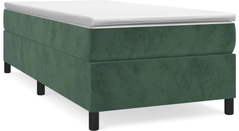 ΚΡΕΒΑΤΙ BOXSPRING ΜΕ ΣΤΡΩΜΑ ΣΚΟΥΡΟ ΠΡΑΣΙΝΟ 90X200 ΕΚ. ΒΕΛΟΥΔΙΝΟ 3144660
