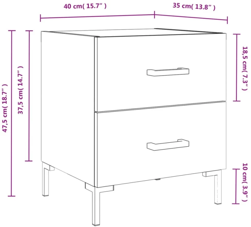 ΚΟΜΟΔΙΝΟ ΓΚΡΙ SONOMA 40 X 35 X 47,5 ΕΚ. ΑΠΟ ΕΠΕΞΕΡΓΑΣΜΕΝΟ ΞΥΛΟ 827320