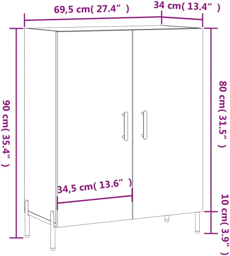 ΝΤΟΥΛΑΠΙ ΓΚΡΙ SONOMA 69,5 X 34 X 90 ΕΚ. ΑΠΟ ΕΠΕΞΕΡΓΑΣΜΕΝΟ ΞΥΛΟ 827738